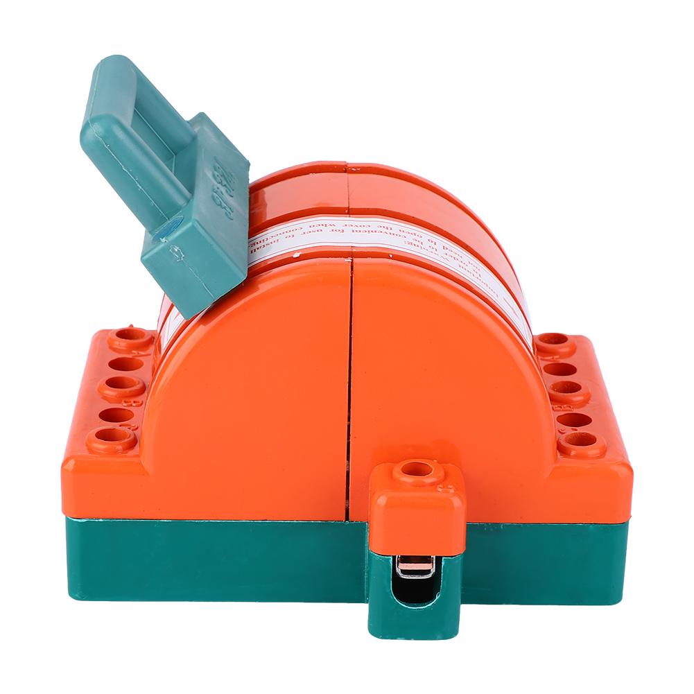 Double Throw Knife Disconnect Switch Orange Red 3P Terminal Connection Electric Supplies 32A