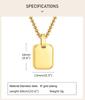 Personalized Letter Name Square Necklace For Women Men, Customized ID Tag Pendant, Stainless Steel Free Engraving Jewelry