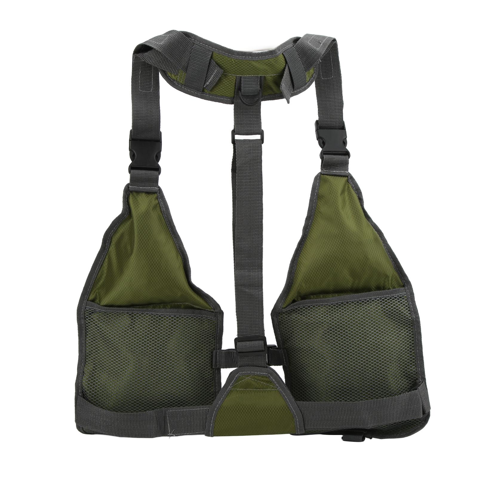 

Жилет для рыбалки, дышащий, износостойкий, большой объем для хранения, легкий вес, для рыбалки зелёный