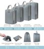 Compressible Travel Storage Bag Set: Large Capacity Suitcase Organizers & Digital Accessories