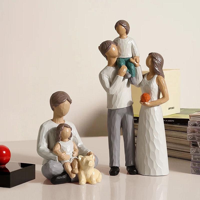 Home Decor Resin Statue People Model Figurines for Interior Home Decoration Accessories Living Room Decoration Christmas Gifts