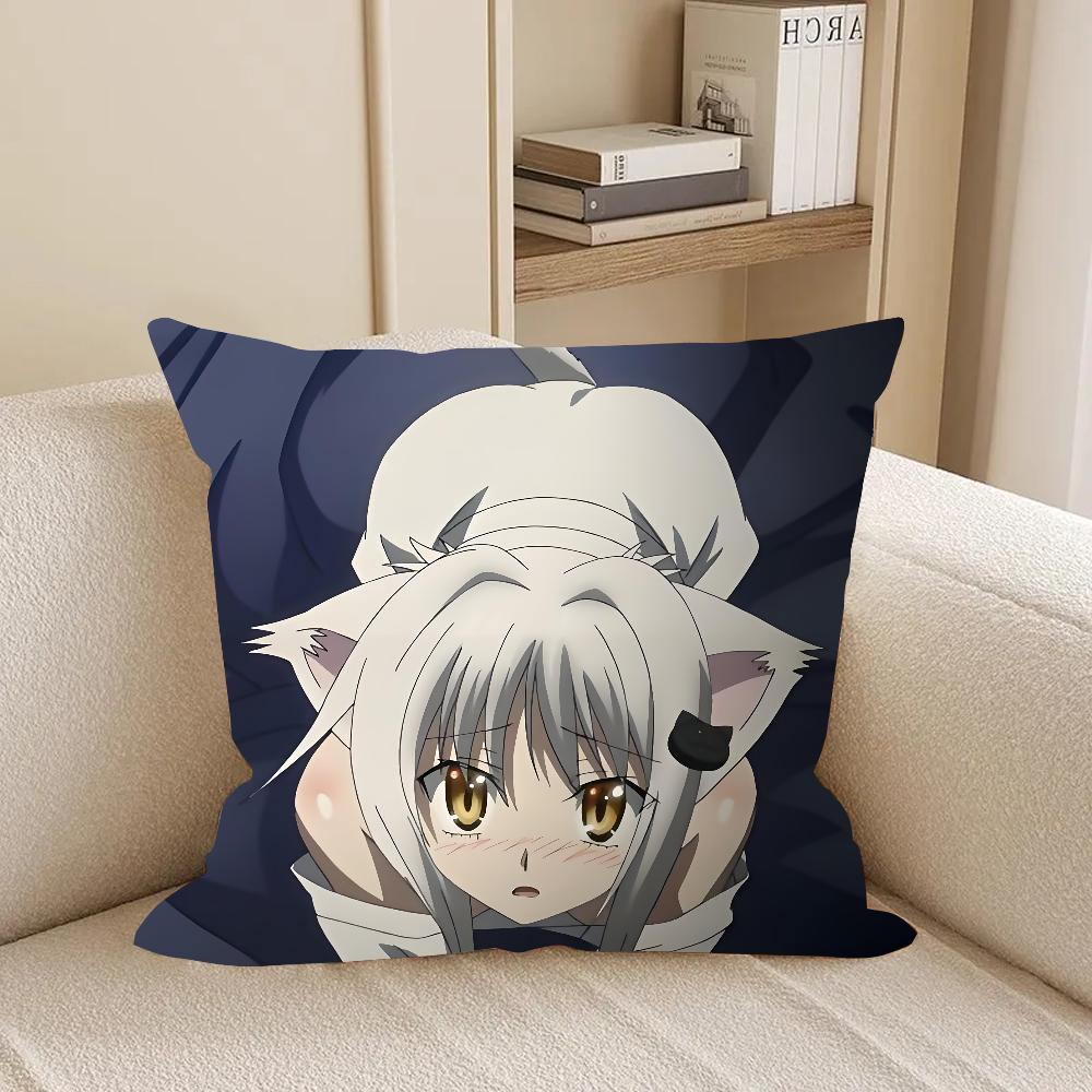 Anime High School DxD Kissenbezug Quadratisch Doppelseitiger Druck Kurzer Plüsch Sofakissenbezug Schlafzimmer Nachttisch
