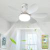 Modern E27 Ceiling Fan Light Smart Remote Control Wireless Household Mini Ceiling Lamp for Kitchen Dining Room Bedroom Home