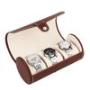 Portable Watch Display Case 3 Slots Watch Roll Travel Case Convenient Watch Storage Box  for Men