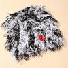 Knitted Beanie Hat for Students Adult Windproof Foldable Winter Hat Handmade Embroidery Heart Keep Warm Cycling Hat