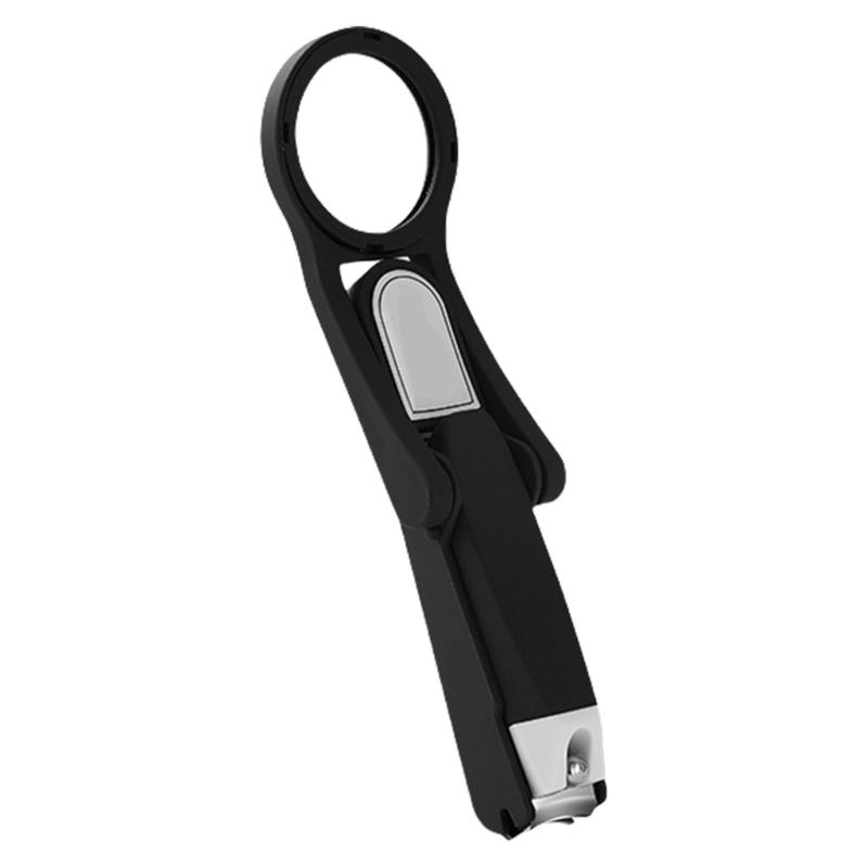 

Кусачки для ногтей со складной лупой, ножницы для ногтей из нержавеющей стали, кусачки-триммер для ногтей, инструменты для педикюра и маникюра, подарки чёрный