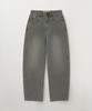 Seteo (W) Round Collar Denim Pants Khaki