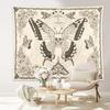 Boho Skull Tapestry Butterfly Floral Mushroom Moth Wall Decor Aesthetic Wall Hanging for Bedroom Goth Outdoor Docor Linen
