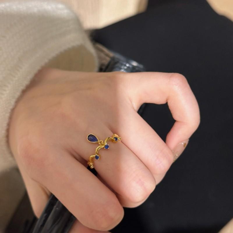 Fashionable Copper Butterfly Bow Ring For Women Versatile Adjustable Finger Jewelry