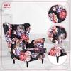 ARI PRINT Scandinavian Family Furniture Wing Chair, Floral, Stylish, Velvet
