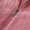 Giacca autunno inverno calda in pile polare con cappuccio a maniche lunghe con cerniera tasche con abbottonatura felpa ispessita cappotto in peluche tinta unita