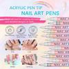 12-Color Professional Nail Art Pen Set DIY Nail Art Pens Line Drawing and Detailing Tools for Manicure Nail Designs