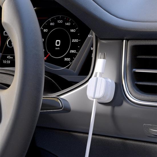 3 Pcs 3-in-1 Cord Organizer Spring Clip Holder Small Desk Cable Organizer Clips Adhesive