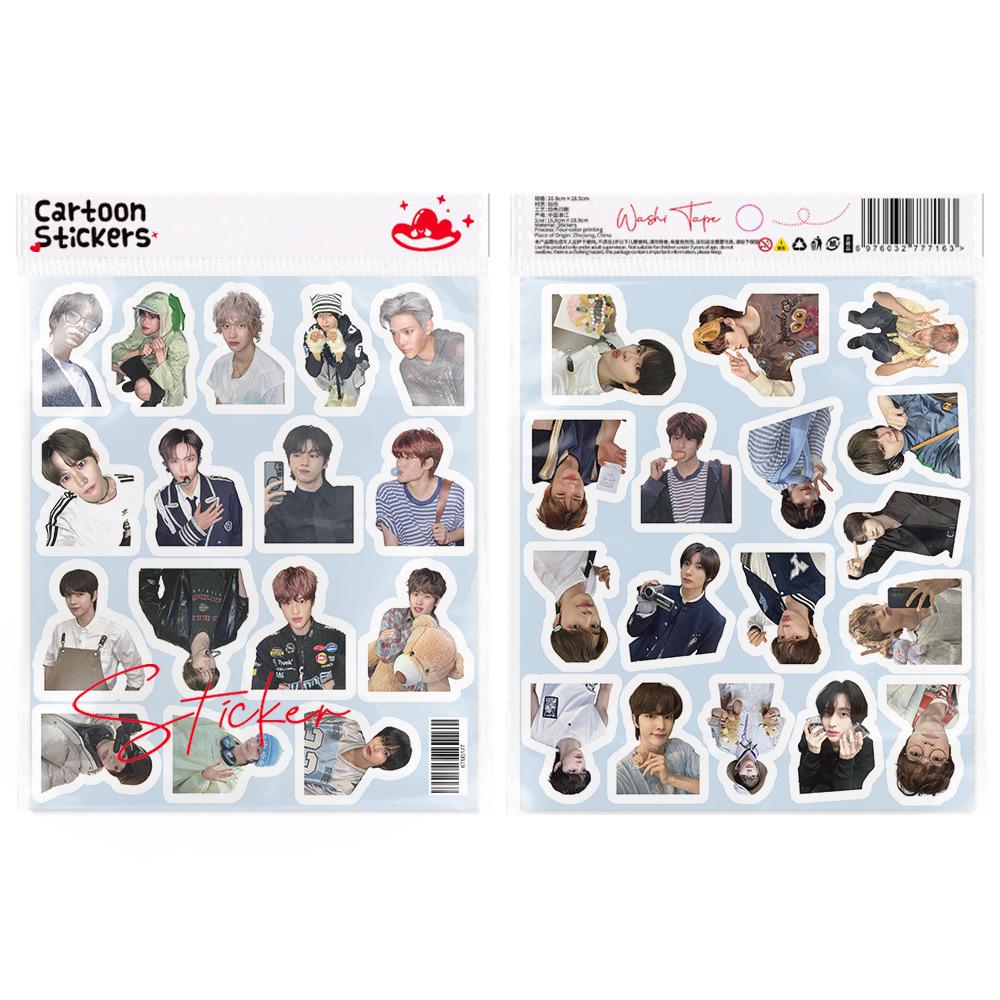 6 Large Sheets of 100 Riize Korean Boy Group Stickers - Handsome Guy Décor for Phone Cases & Walls