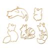 5pcs Open Bezel Setting Foxes Collection Frame UV Pendant for DIY Jewelry Making