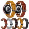 For Samsung Galaxy Watch3 41mm Replacement Genuine Leather Strap 20mm Universal Watch Band with Black Buckle
