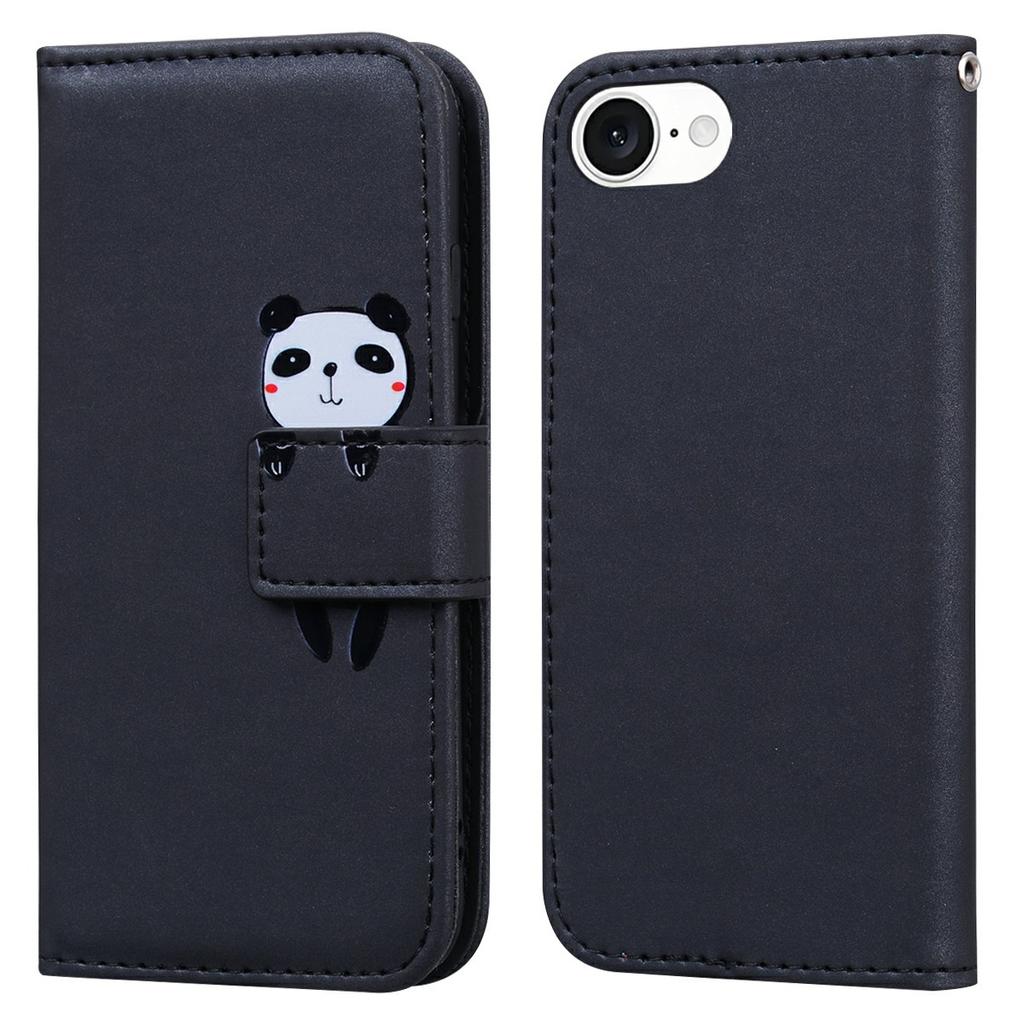 For iPhone 16e Case Cartoon Pattern Wallet Leather Phone Cover