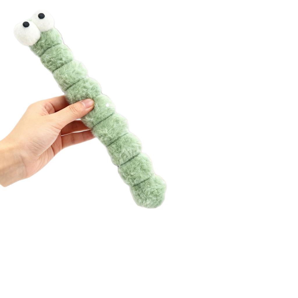 2Pcs Plush Catnip Toy Cute Caterpillar Cat Pillow Teeth Cleaning Chew Toy Interactive Boredom Cat Dog Pets Relief Toys