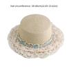 Sweet Large Brim Straw Sun Hat with Lace Trim UV Protection Lace Ribbon Bucket Hat Sun Protection Beach Sunshade Hat Summer
