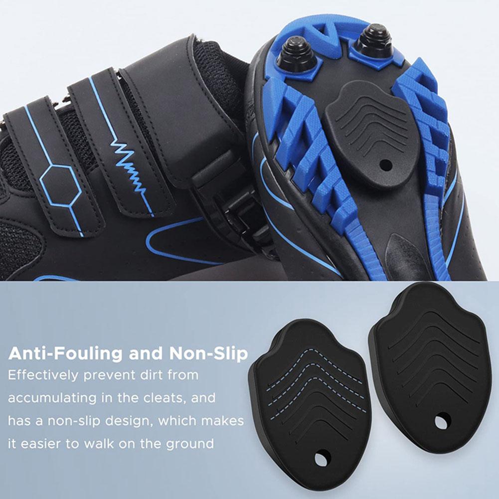 1 Pair Bike Cleat Covers Confortable Skidproof Wear-resistant Simple Installation Self-locking Protection Cover