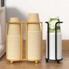 Double Slots Disposable Paper Cup Holder, Metal Coffee Cup Dispenser, Countertop Cup Organizer Rack for Home & Office