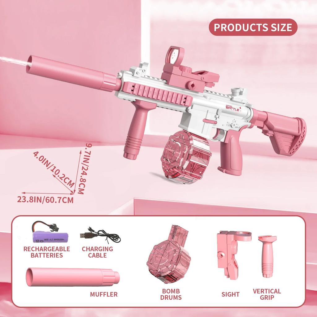 Non-Toxic M416 Water Gun Fully Automatic Shooting Toy Summer M416 Water Gun Battle Beach Outdoor Entertainment Children'S And Adult Toys
