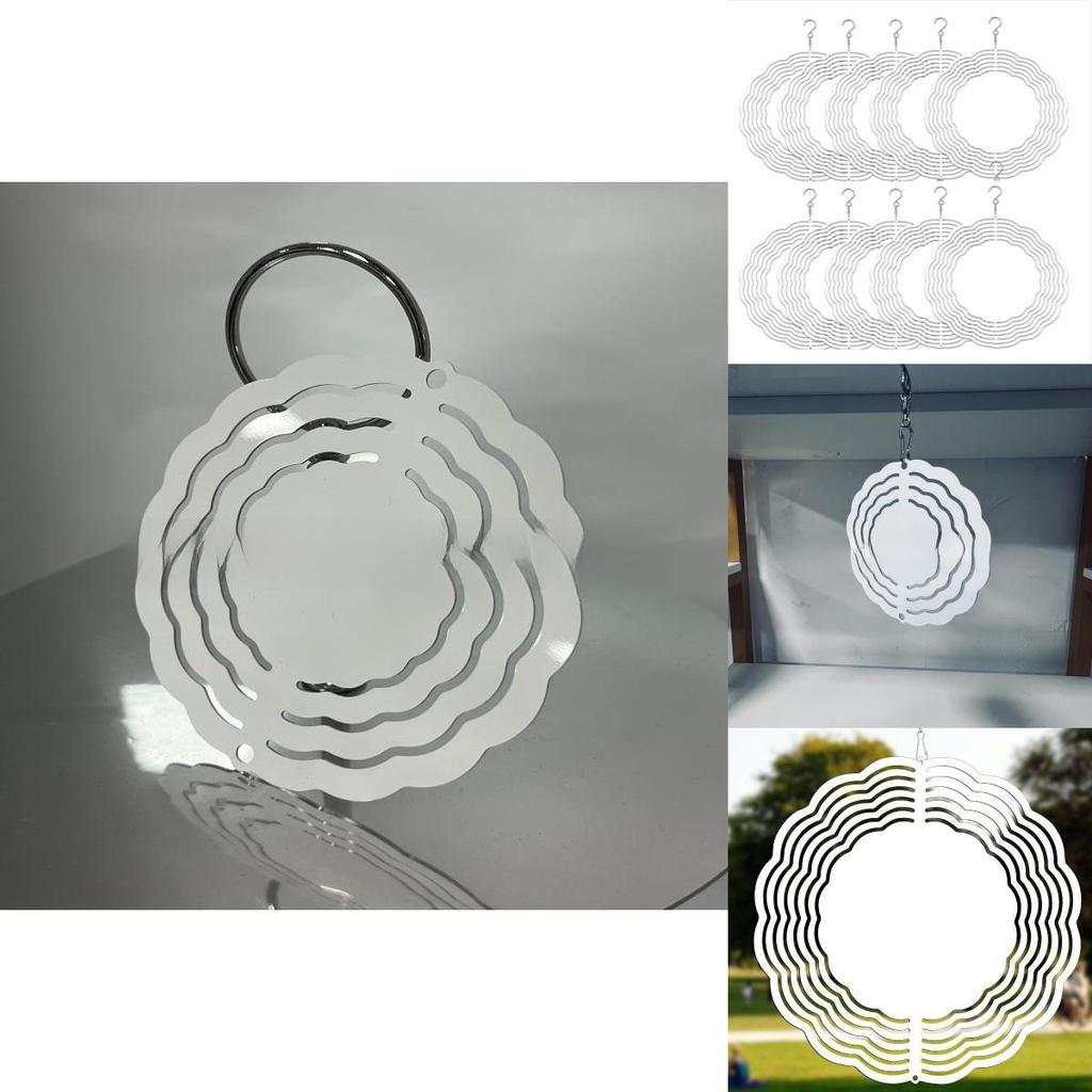 Aluminum Diy Heat Transfer 3d Wind Chime Hanging Ornament For Home Decor And Gift
