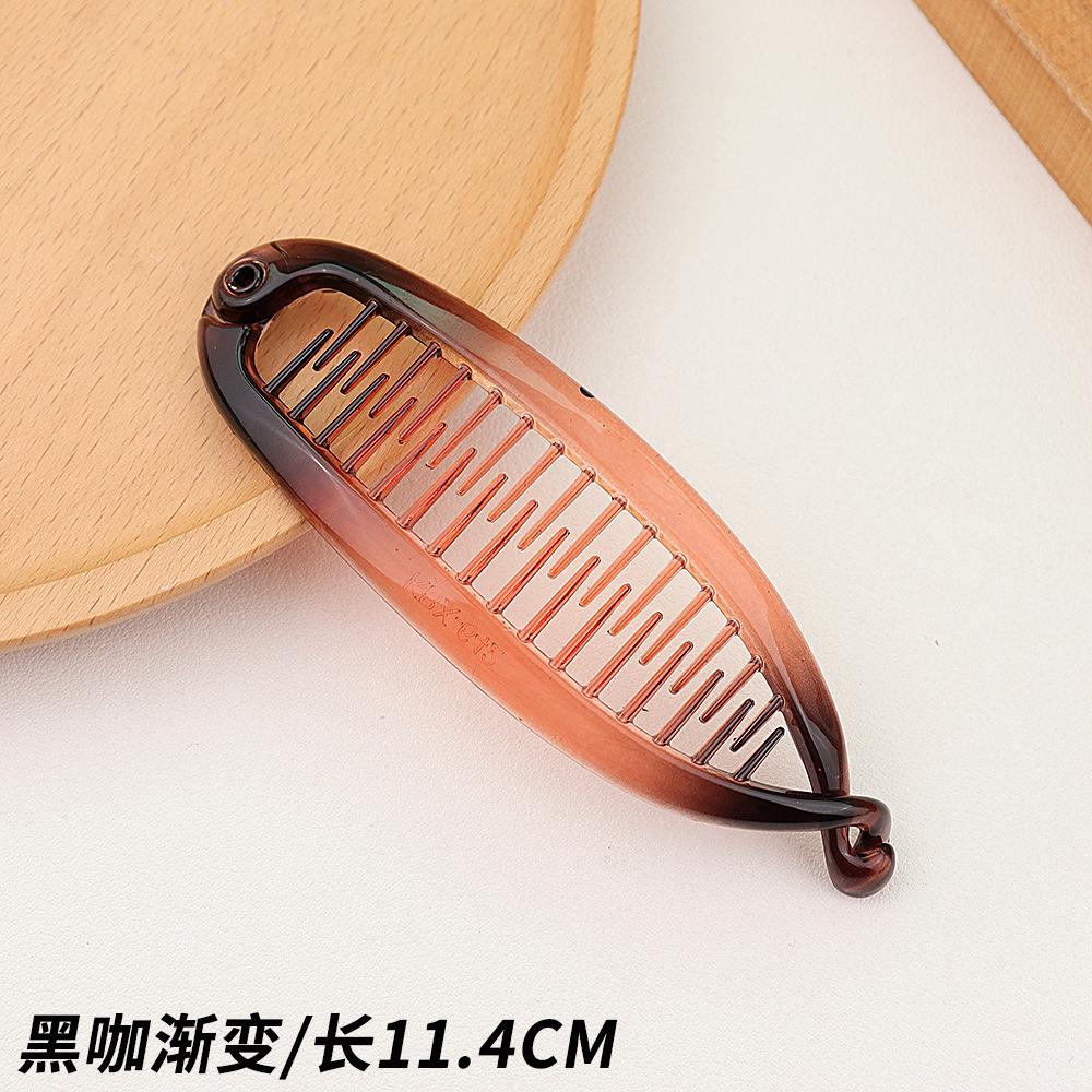 New Women's Fish Shaped Hairpin Ponytail Banana Clip Headband for Women Simple Solid Resin Twist Clamp Barrettes Headwear