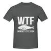 Wtf Where S The Fish Comfortable Tshirt Korean Style Lazy Heat Transfer Tees