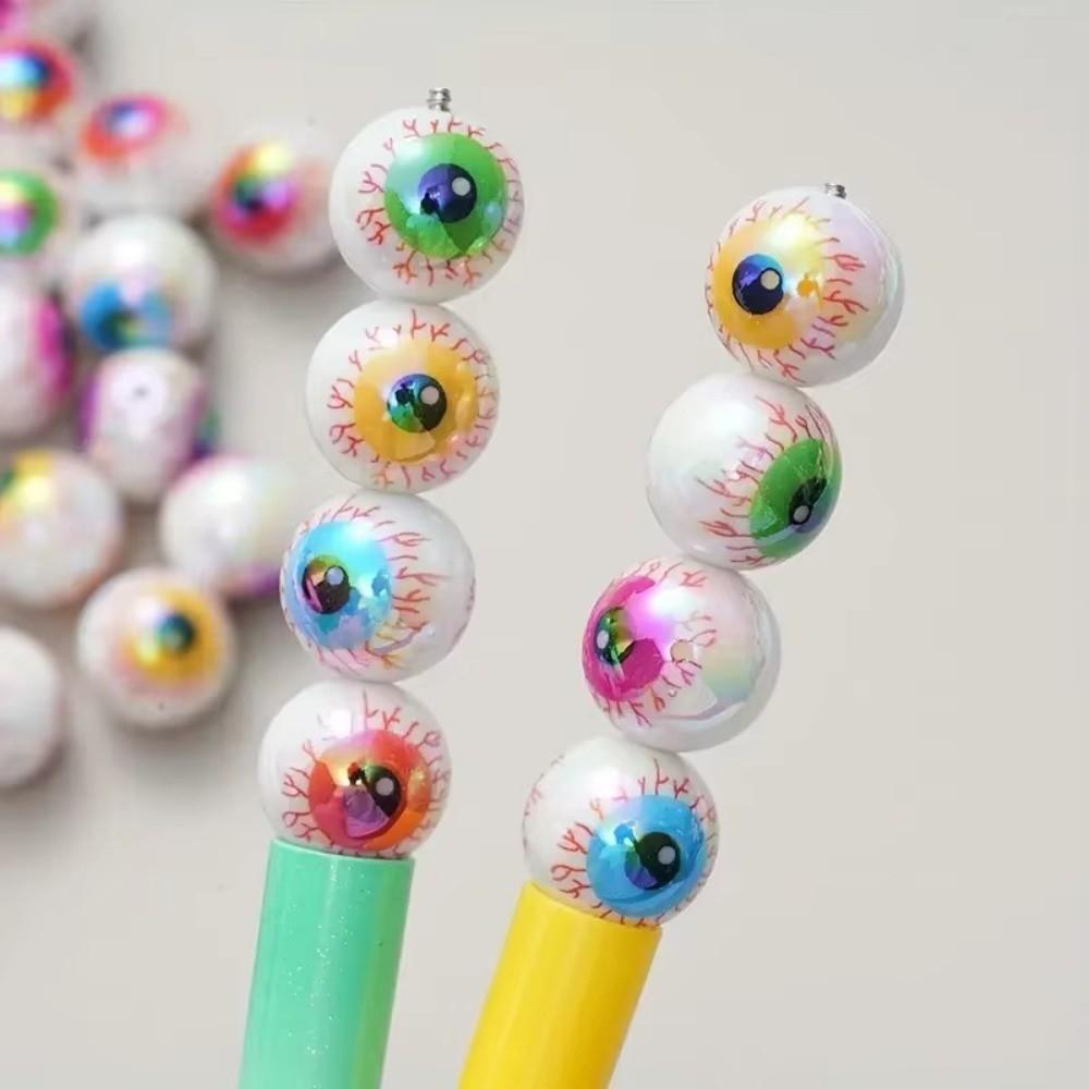 20pcs Random Mix Color Spacer Beads Colorful Eye Loose Beads Eyeball Beads  Thanksgiving Decor