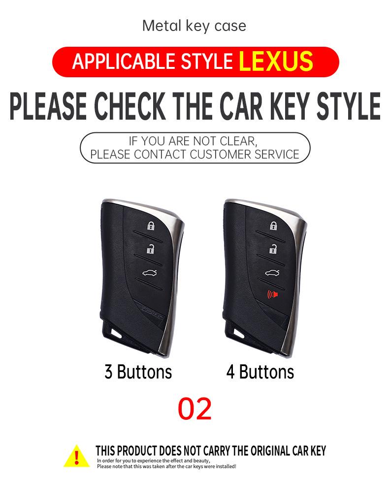 2024 Lexus ES200/ES300h Key Case for Lingzhi NX260/RX350h/UX - Men's Buckle Shell
