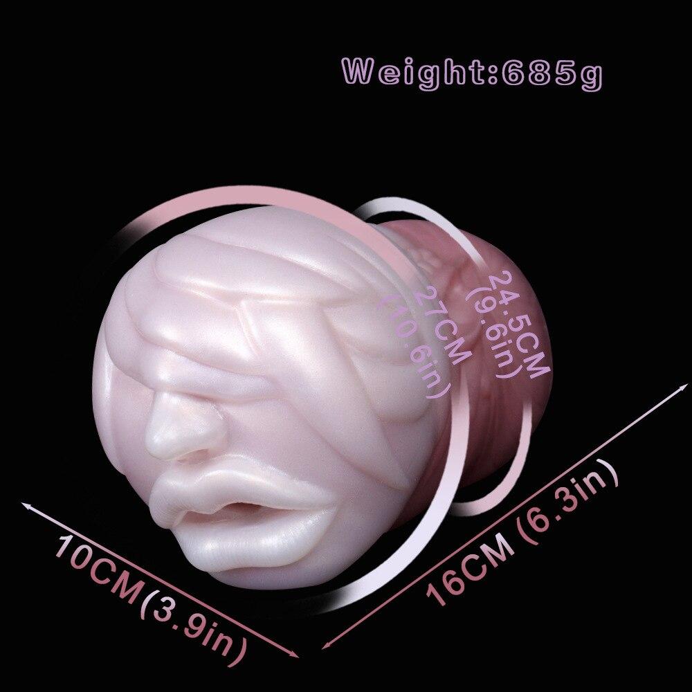 Cupă de masturbare buzelor Mucegai din silicon moale Masturbator masculin Jucării sexuale pentru adulți Vagin anal de buzunar Jucărie de suflare gay