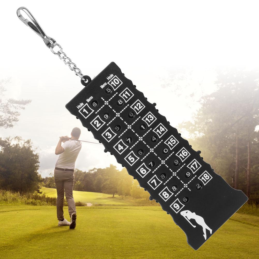 ABS Plastic Portable Strip Type 18 Holes Golf Scoreboard Score Counter Training Practice Competition Accessory(Black