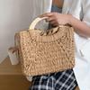 Straw bag moon bag 2025 new fashion women's bag shoulder messenger bag with in handbag vegetable basket