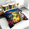 3PC Musical Frog Bedding Set Cute Cartoon Frog Duvet with 2 Pillowcases Mushroom Theme Comforter for Bedroom Or Guest Room