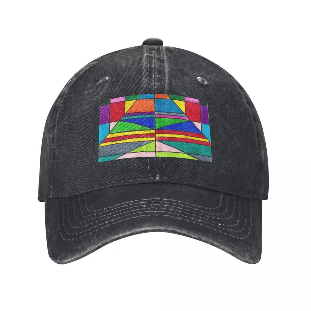 Geometric Colors Baseball Cap Sun Hat For Children Trucker Cap Beach Bag Golf Wear Womens Hats Unisexs