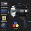 LED Super Bright Concentrated Solar Flashlight with 1 Color Filters Rechargeable Handheld Searchlight Outdoor Camping Hunting