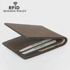 Men's Retro Genuine Leather Anti-Theft Wallet - Crazy Horse Cowhide, Thin and Short Design