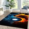 Yingyang Area Rug Design for Hallway Game Room Outdoor Living Rooms Anti-slip Rug Anime Office Decor Birthday/Christmas Gift