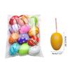12Pcs Easter Colorful Eggs Handmade Art Ornament Decorative Crafts Supplies for Children Adults DIY Photo Props