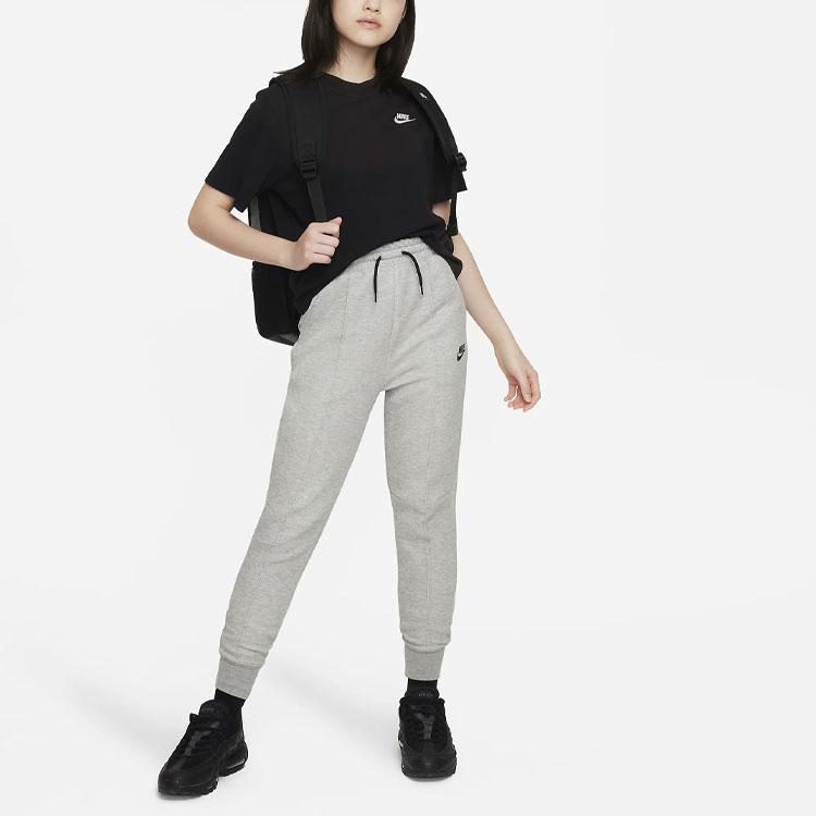 Nike Sportswear Tech Fleece Logo Print Jogger Knit Pants Kids bottoms Light-Grey FD2975-063