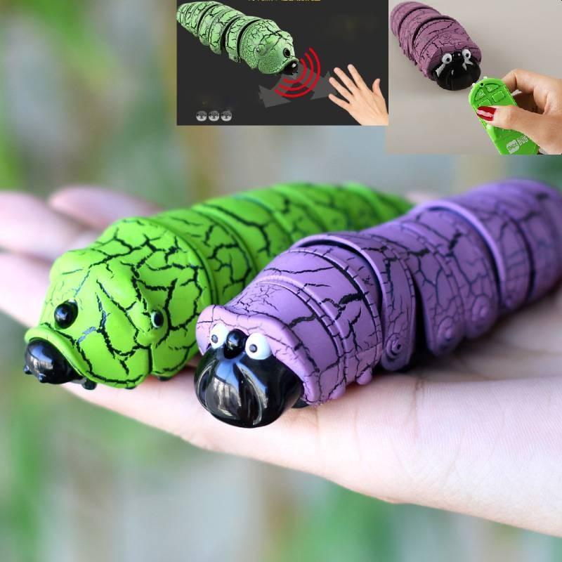 Control Remote Caterpillar Toys Luminescence Electric Infrared Crawl Insect
