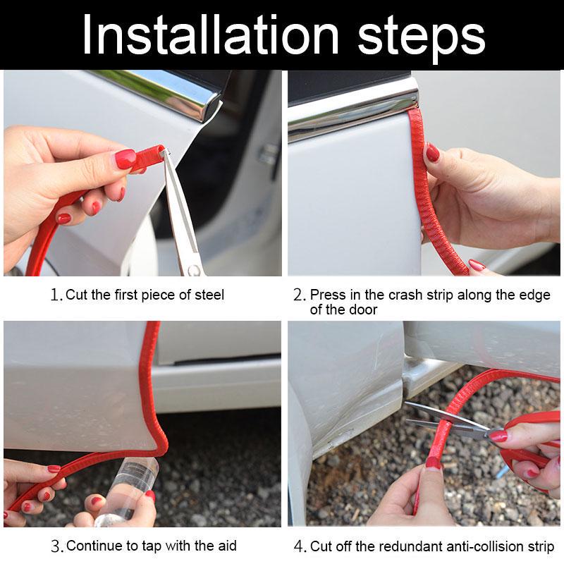 20M/10M/8M/5M Auto Universal Car Door Edge Rubber Strips Non-Stick Scratch Protector Sealing DIY Car-styling