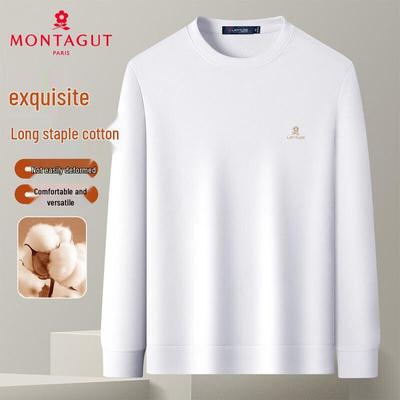 MONTAGUT Men's Long-Sleeve Round Neck T-shirt Sweatshirt