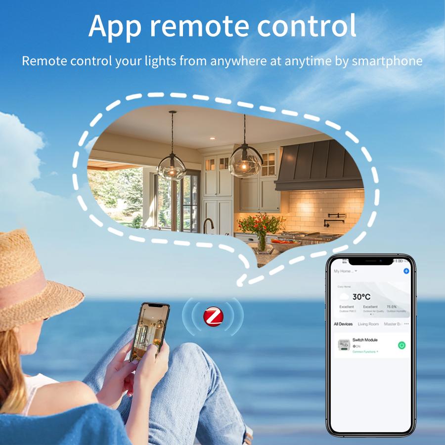Tuya Zigbee 3.0 Smart Switch Module DIY Breaker Relay 1/2/3 Gang Light Switch Voice Control With Alexa Google Home Assistant