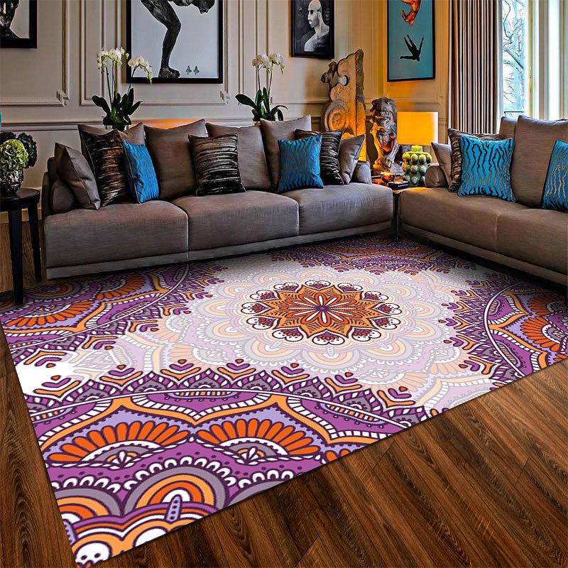 Vintage Ethnic Style Carpet Living Room Coffee Table Carpet Home Bedroom Carpet