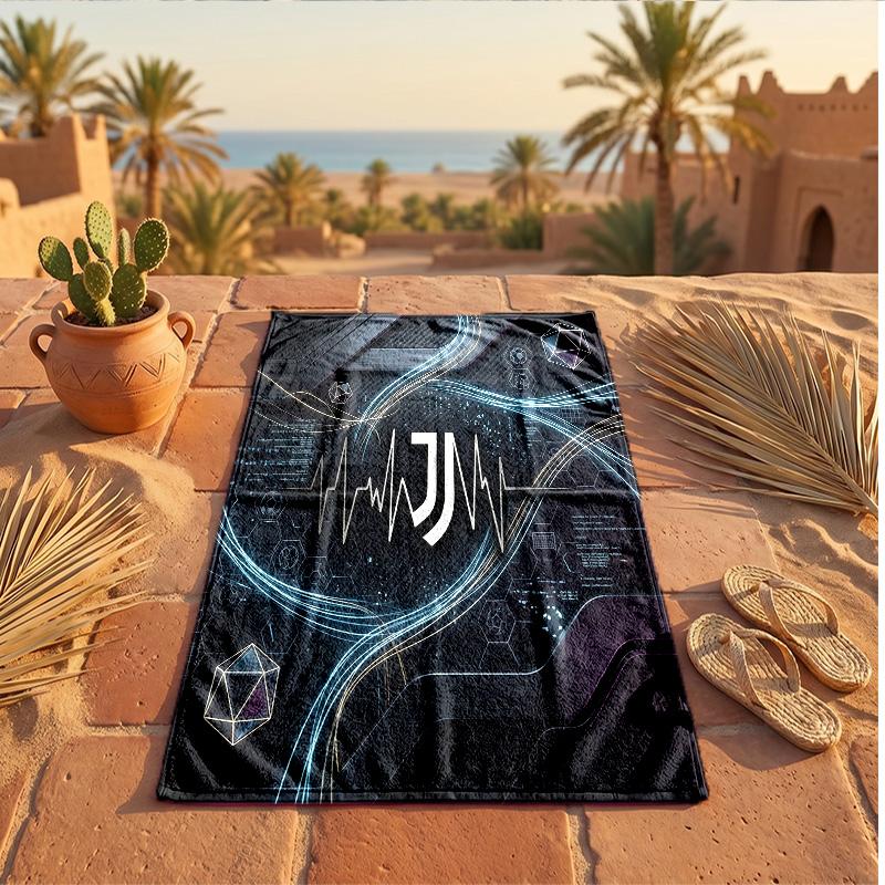 Asciugamano da Spiaggia in Microfibra con Stampa Juventus FC Asciugatura Rapida Assorbente Grande Asciugamano per Spiaggia Nuoto Viaggio