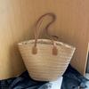 Kvinnor Flätad Korg Clutchväska Topphandtag Väska Stor Halm Bärbar Axelväska Sommar Strand Plånböcker Shopper Satchel Kvinna