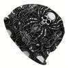 Gothic Skull Beanie Men's Gothic Spider Web Skull Bonnet Hat Edgy Streetwear Skullies Beanie Cap for Goth Subculture