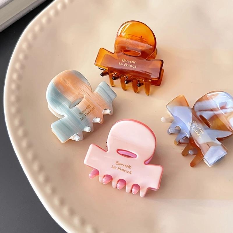 Elegant Acetate Hair Claw Colorful Small Size Hair Clip Shark Clip Half Hair Women Hair Accessories Headwear